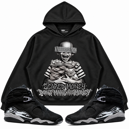 Rebranded Studios apparel — front styled with matching sneakers