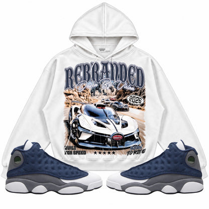 Rebranded Studios apparel — front styled with matching sneakers