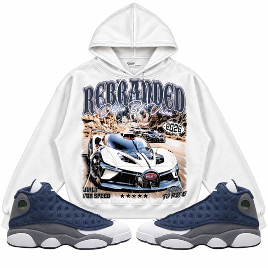 Rebranded Studios apparel — front styled with matching sneakers