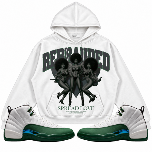 Rebranded Studios apparel — front styled with matching sneakers