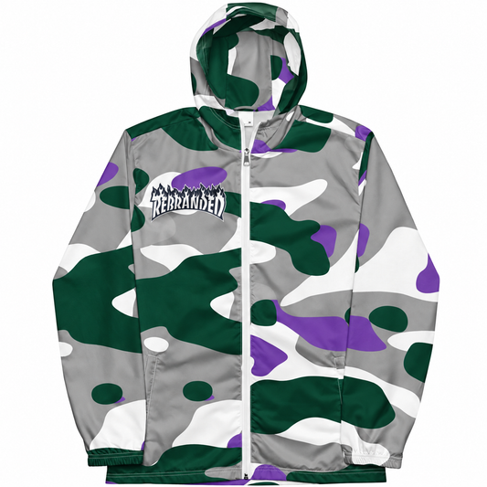Rebranded Studios Classic Camo Air Jordan 12 Bucks Windbreaker - front