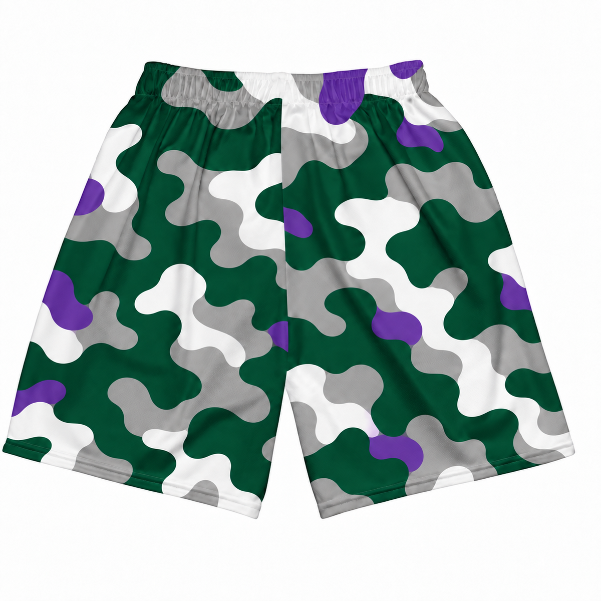 Rebranded Studios Contour Camo Air Jordan 12 Bucks Mesh Shorts - back
