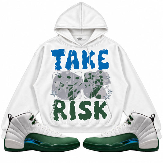 Rebranded Studios Take The Risk Air Jordan 12 Bucks Hoodie — main