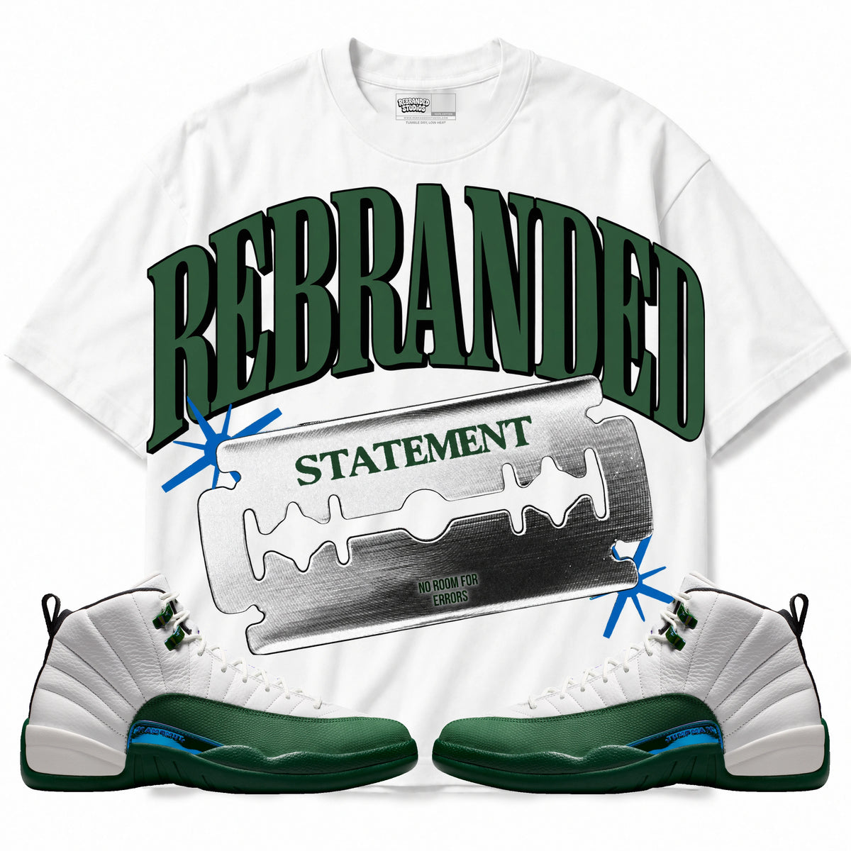 Rebranded Studios Statement 2.0 Air Jordan 12 Bucks T-shirt — main