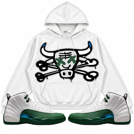 Rebranded Studios The Bull Air Jordan 12 Bucks Hoodie — main
