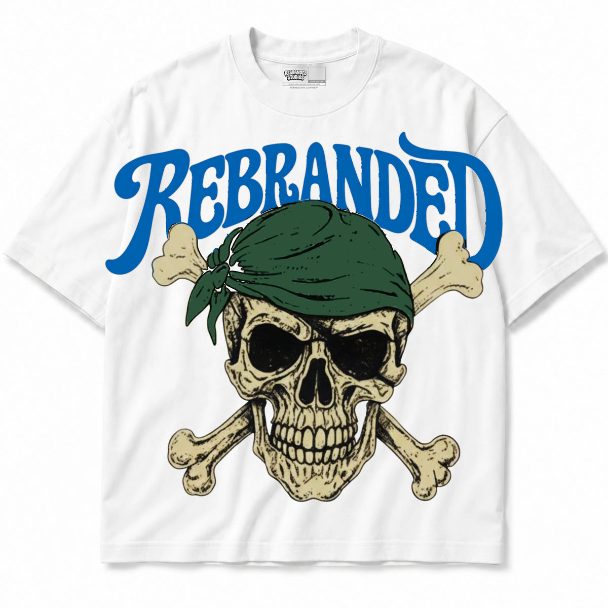 Rebranded Studios Pirate Air Jordan 12 Bucks T-shirt — front