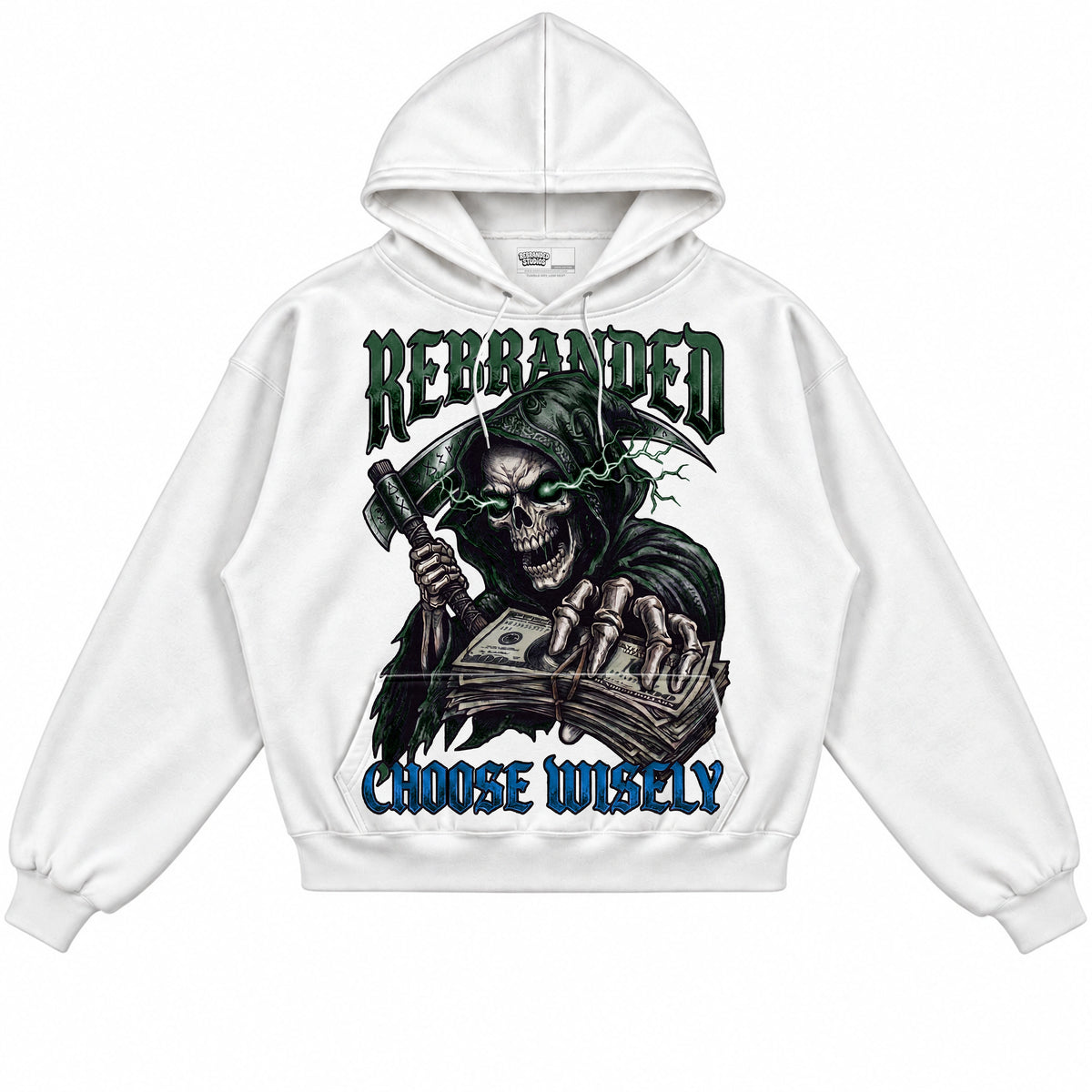 Rebranded Studios Choose Wisely Air Jordan 12 Bucks Hoodie — front