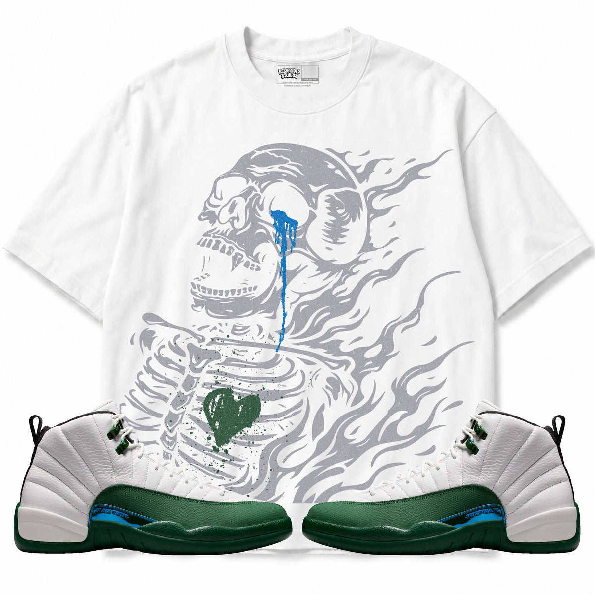 Rebranded Studios Club Air Jordan 12 Bucks T-shirt — main
