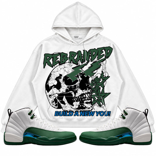 Rebranded Studios Build A New You Air Jordan 12 Bucks Hoodie — main