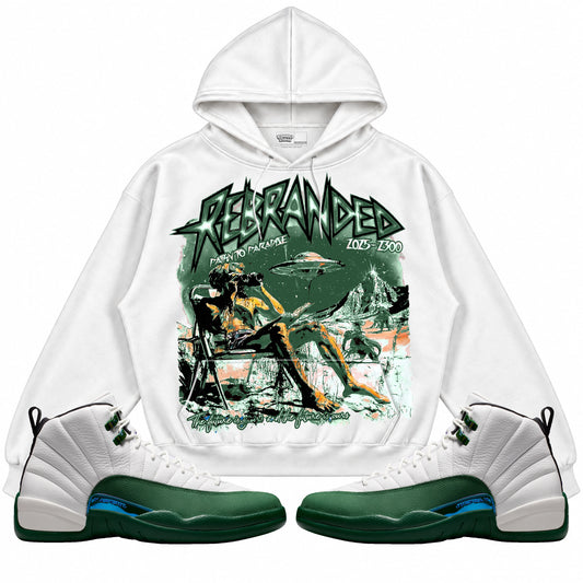 Rebranded Studios The Future Is Yours Air Jordan 12 Bucks Hoodie — main