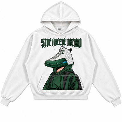 Rebranded Studios Sneaker Head Air Jordan 12 Bucks Hoodie — front
