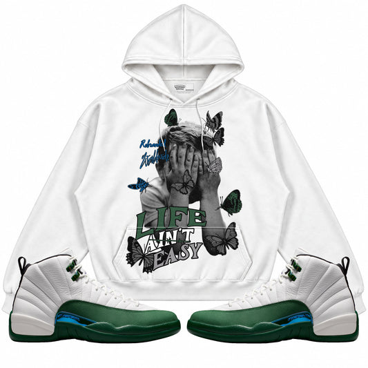 Rebranded Studios Life Ain't Easy 2.0 Air Jordan 12 Bucks Hoodie — main