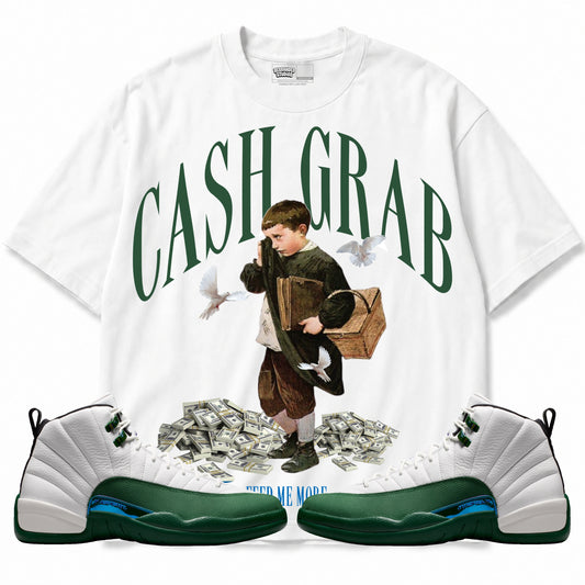 Rebranded Studios Cash Grab 2.0 Air Jordan 12 Bucks T-shirt — main