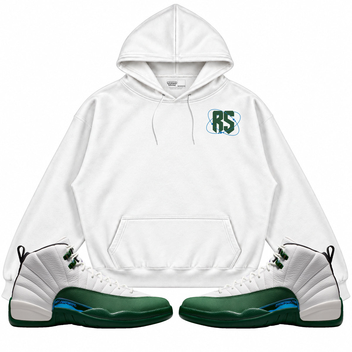Rebranded Studios Everything Happens For A Reason Air Jordan 12 Bucks Hoodie — main