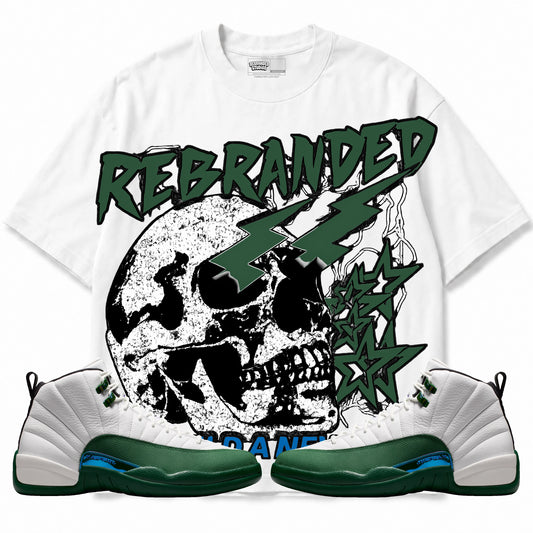 Rebranded Studios Build A New You Air Jordan 12 Bucks T-shirt — main