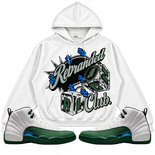 Rebranded Studios Rich Club Air Jordan 12 Bucks Hoodie — main