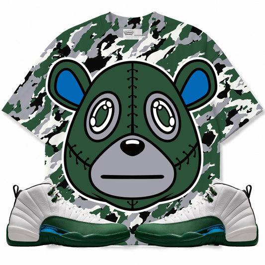 Rebranded Studios Rebranded Bear 2.0 Air Jordan 12 Bucks T-shirt — main