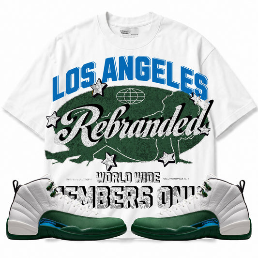 Rebranded Studios Members Only Air Jordan 12 Bucks T-shirt — main