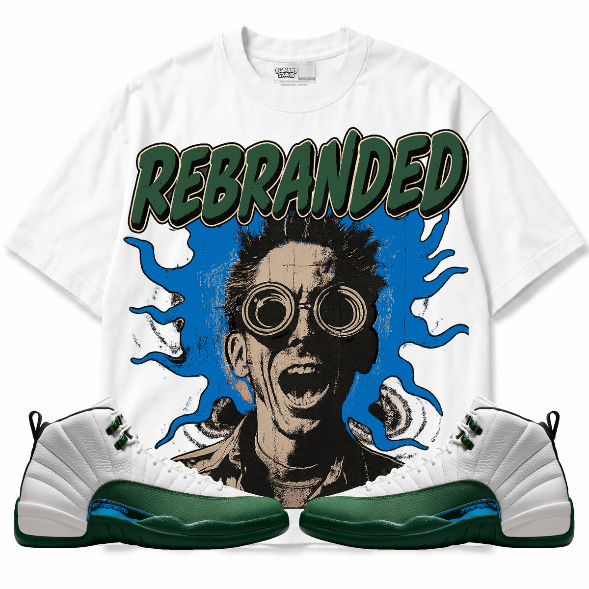 Rebranded Studios It's Alive Air Jordan 12 Bucks T-shirt — main