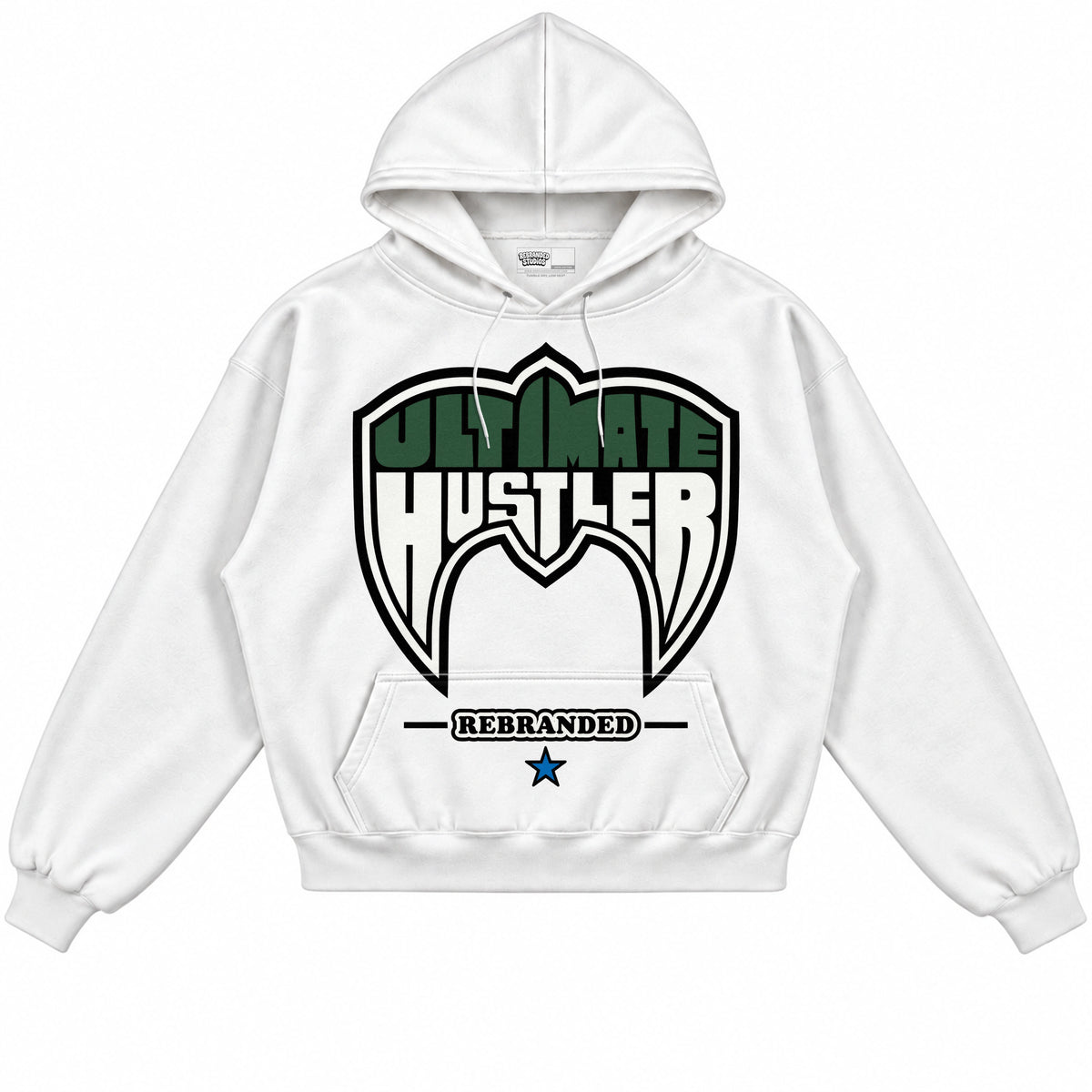 Rebranded Studios Ultimate Hustler Air Jordan 12 Bucks Hoodie — front