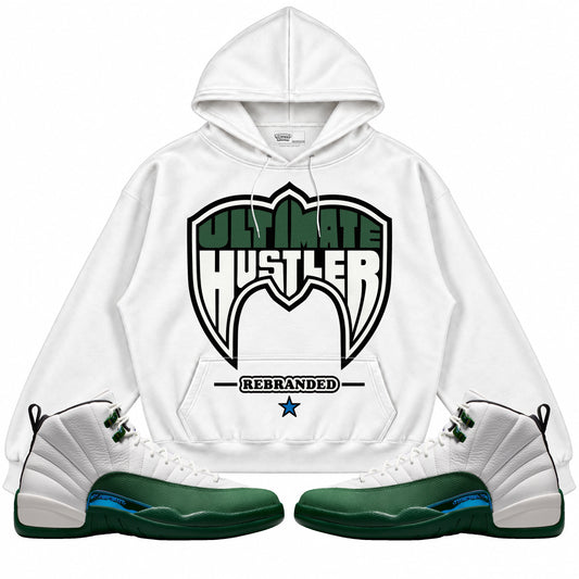 Rebranded Studios Ultimate Hustler Air Jordan 12 Bucks Hoodie — main