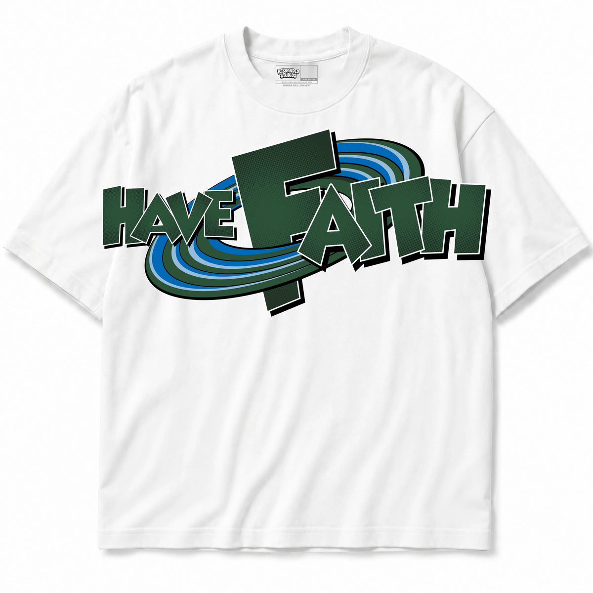 Rebranded Studios SpaceJam Hf Air Jordan 12 Bucks T-shirt — front