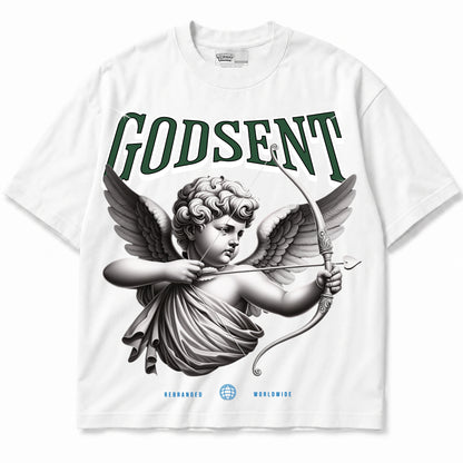 Rebranded Studios God Sent 2.0 Air Jordan 12 Bucks T-shirt — front