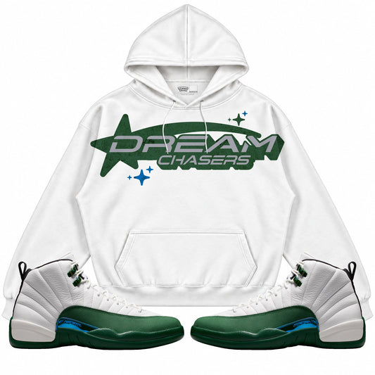 Rebranded Studios Dream Chasers Air Jordan 12 Bucks Hoodie — main