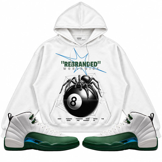 Rebranded Studios Spider 2.0 Air Jordan 12 Bucks Hoodie — main