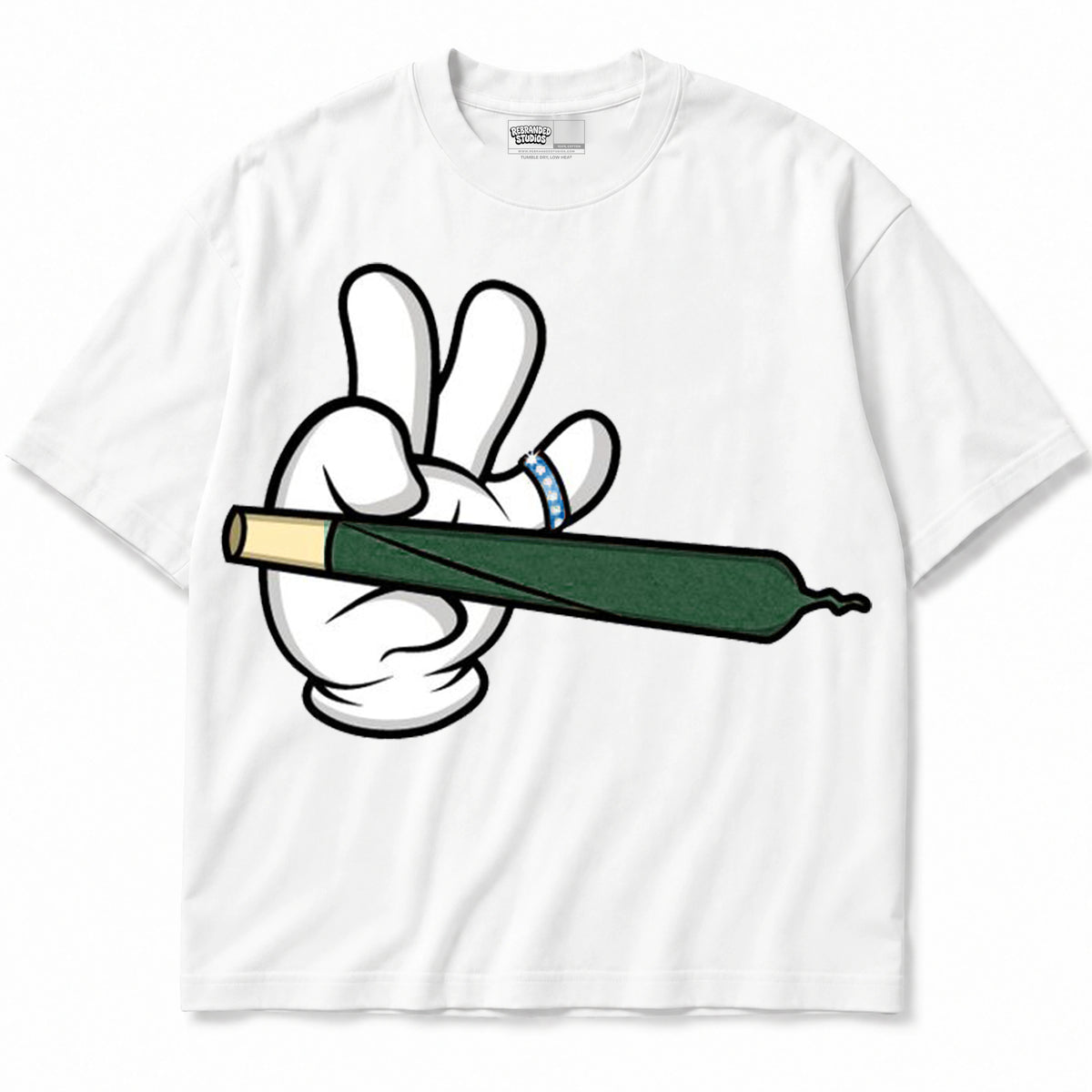 Rebranded Studios Loud Hands Air Jordan 12 Bucks T-shirt — front