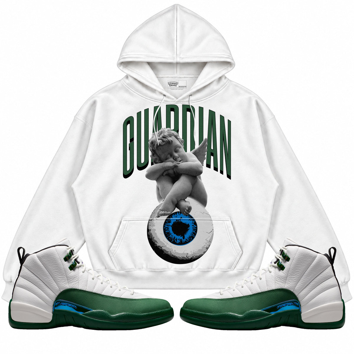 Rebranded Studios Guardian Air Jordan 12 Bucks Hoodie — main