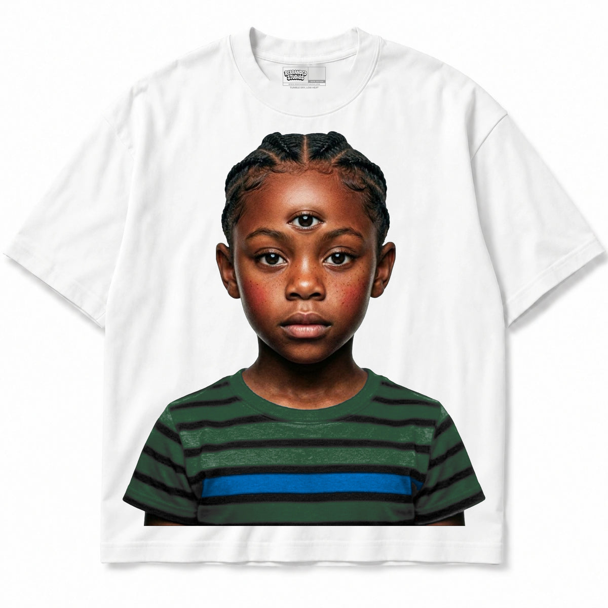 Rebranded Studios The Third Eye Air Jordan 12 Bucks T-shirt — front