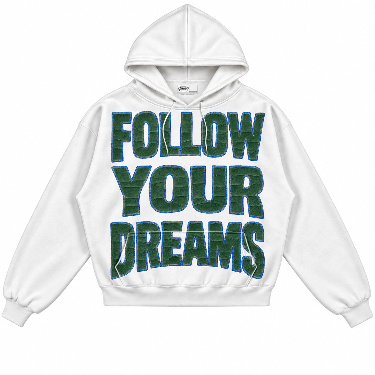 Rebranded Studios Follow Your Dreams Air Jordan 12 Bucks Hoodie — front