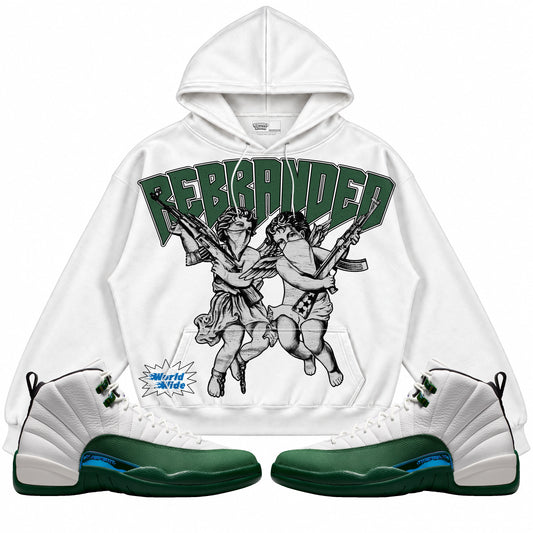 Rebranded Studios Angels 2.0 Air Jordan 12 Bucks Hoodie — main