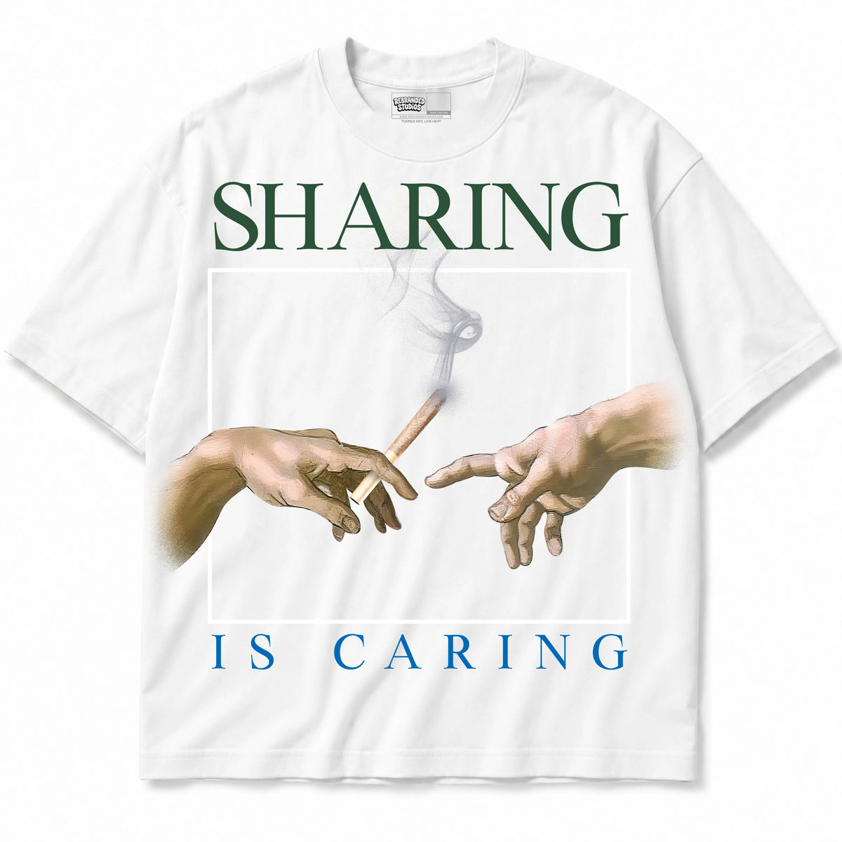 Rebranded Studios Sharing Is Caring Air Jordan 12 Bucks T-shirt — front