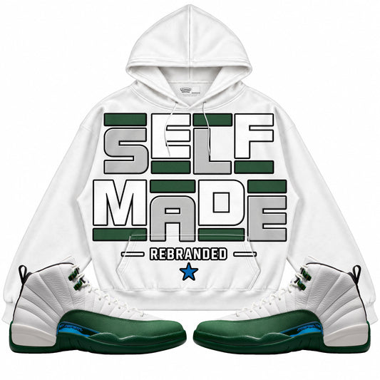 Rebranded Studios Self Made Air Jordan 12 Bucks Hoodie — main