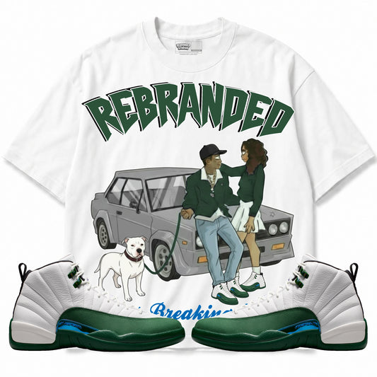 Rebranded Studios Heart Breaking Lover 2.0 Air Jordan 12 Bucks T-shirt — main