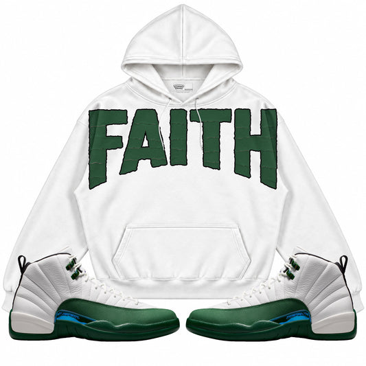 Rebranded Studios Faith Air Jordan 12 Bucks Hoodie — main