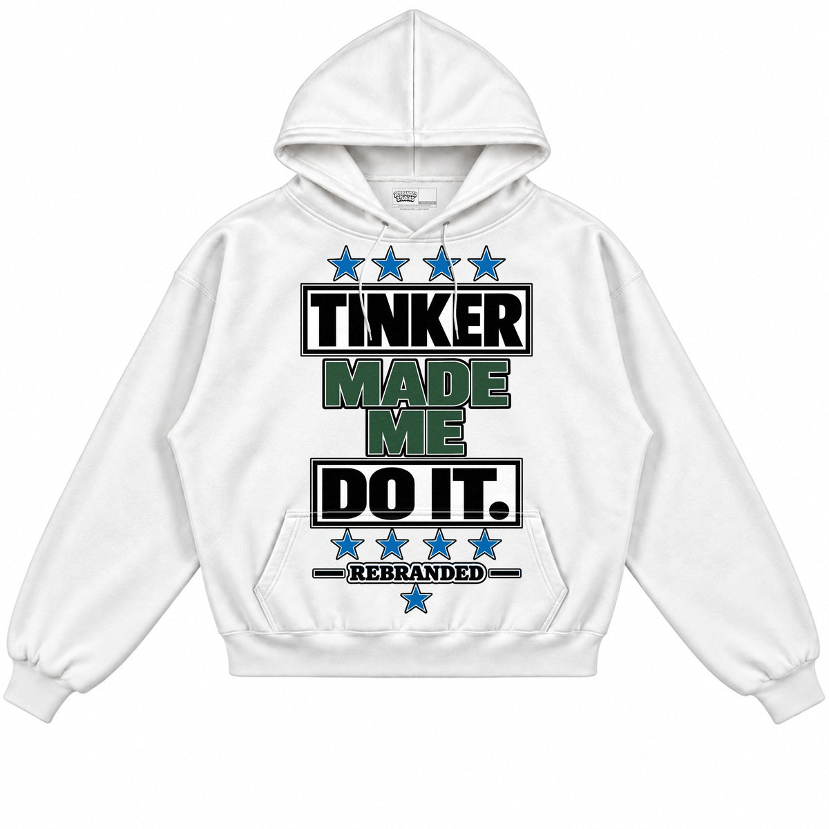 Rebranded Studios Tinker Made Me Do It Air Jordan 12 Bucks Hoodie — front