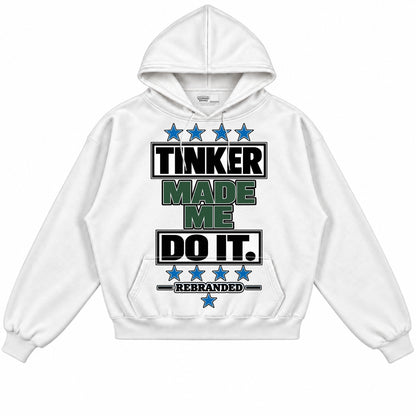 Rebranded Studios Tinker Made Me Do It Air Jordan 12 Bucks Hoodie — front