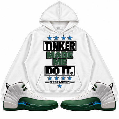Rebranded Studios Tinker Made Me Do It Air Jordan 12 Bucks Hoodie — main