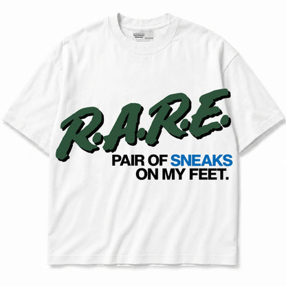 Rebranded Studios Rare Pair Of Sneaks On My Feet Air Jordan 12 Bucks T-shirt — front