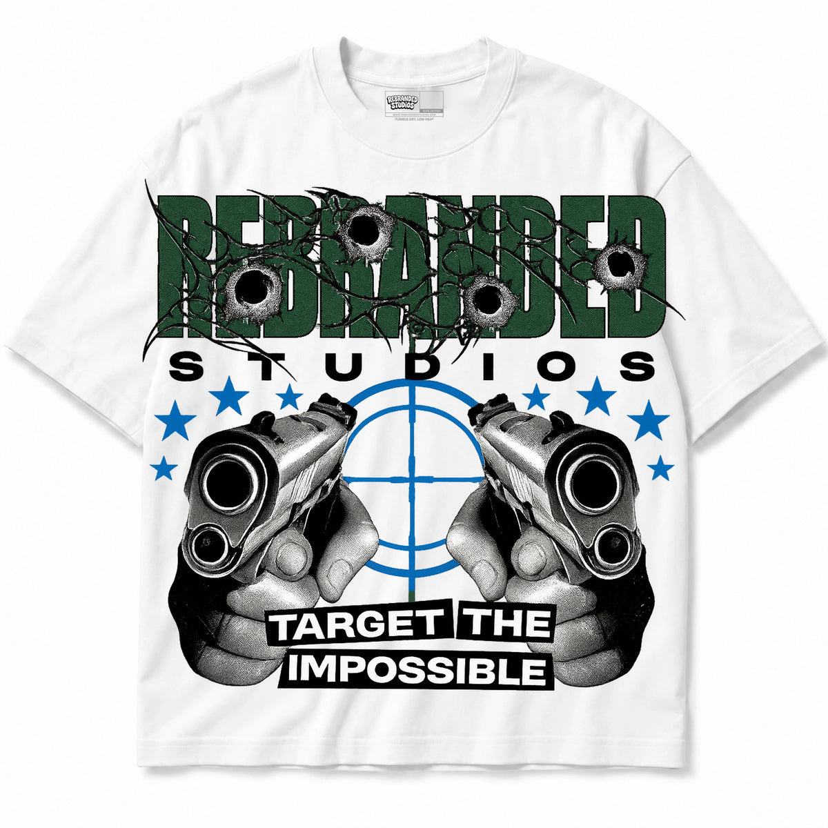 Rebranded Studios Target The Impossible Air Jordan 12 Bucks T-shirt — front
