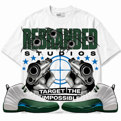 Rebranded Studios Target The Impossible Air Jordan 12 Bucks T-shirt — main
