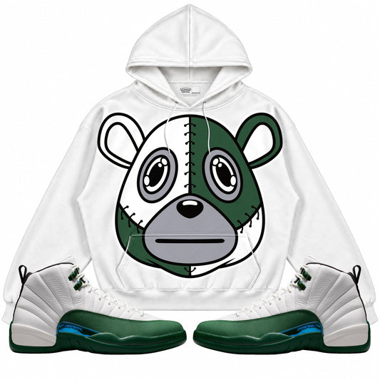 Rebranded Studios Rebranded Bear 2.0 Air Jordan 12 Bucks Hoodie — main