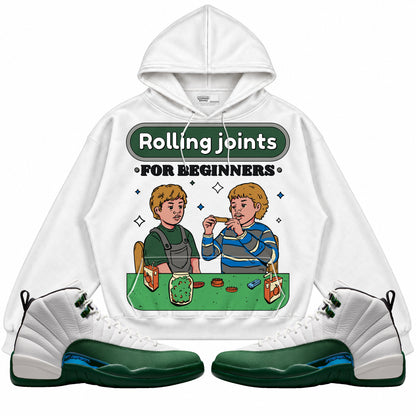 Rebranded Studios Rolling Joints For Beginners Air Jordan 12 Bucks Hoodie — main