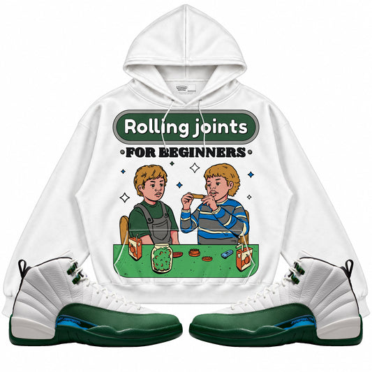 Rebranded Studios Rolling Joints For Beginners Air Jordan 12 Bucks Hoodie — main
