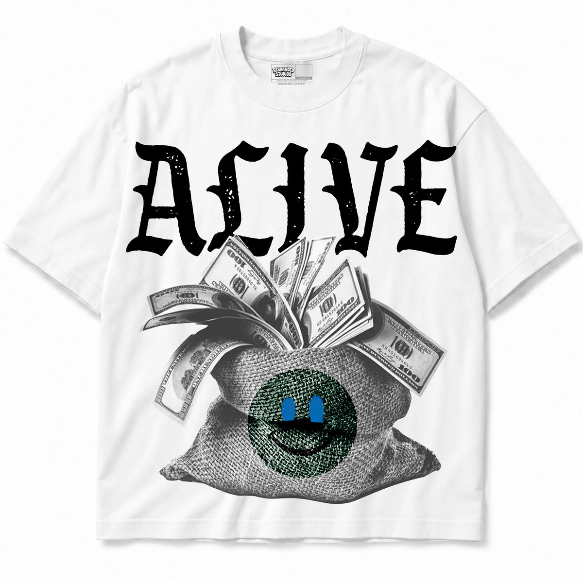 Rebranded Studios Alive Air Jordan 12 Bucks T-shirt — front