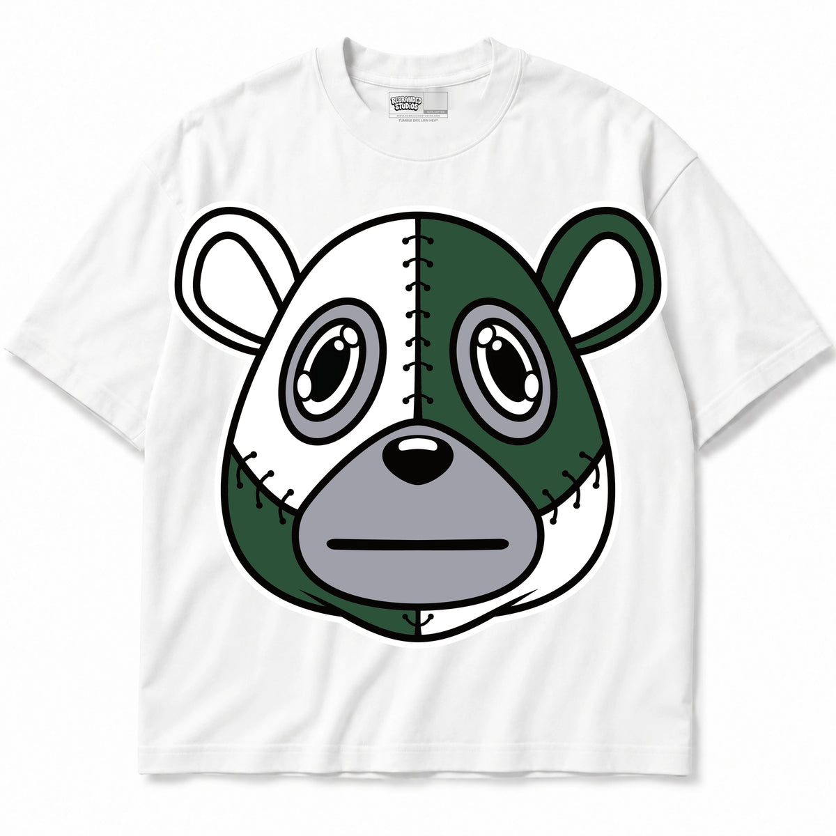 Rebranded Studios Rebranded Bear 2.0 Air Jordan 12 Bucks T-shirt — front