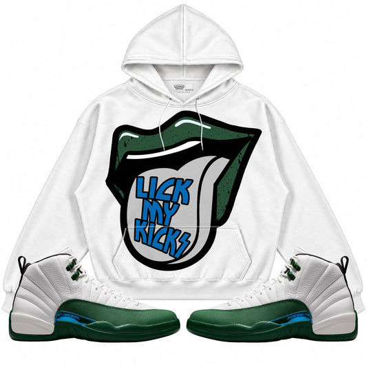 Rebranded Studios Lick My Kicks Air Jordan 12 Bucks Hoodie — main